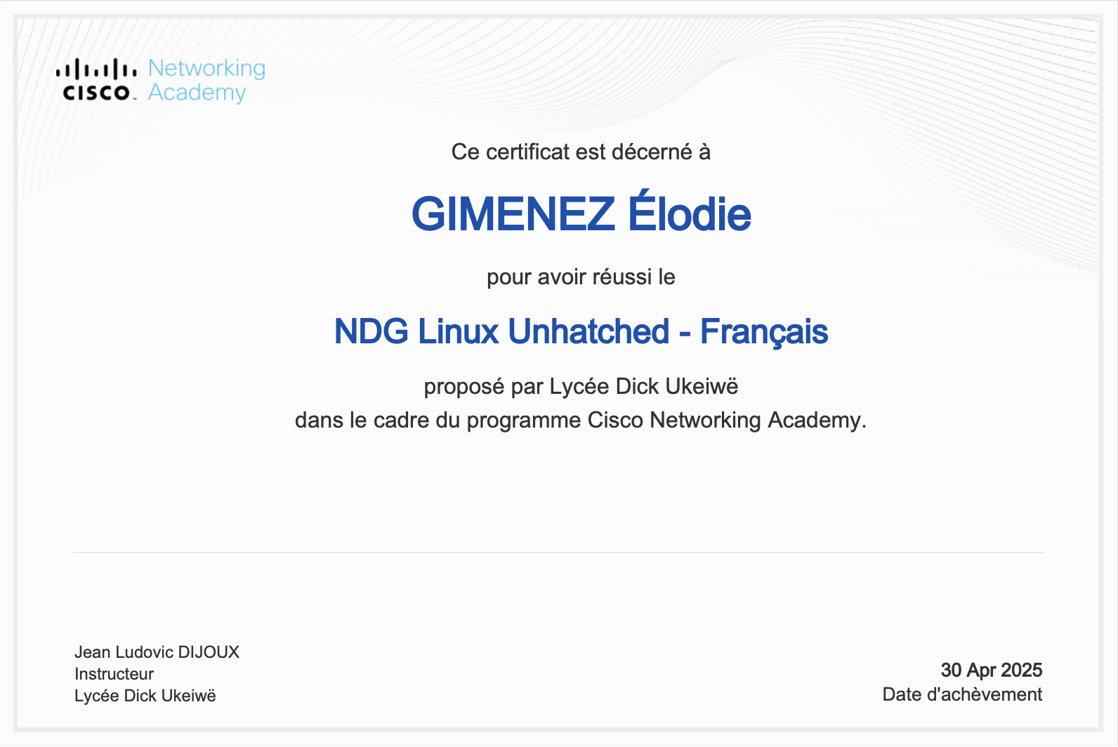 Cisco - NDG Linux Unhatched